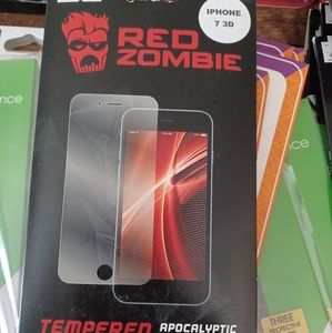 Red Zombie tempered glass screen protector iphone 7 3D